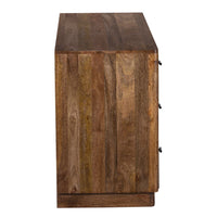 Tao 6 Drawers Dresser, Mango Wood, Walnut Finish, 60" - UPT-326509