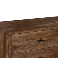 Tao 6 Drawers Dresser, Mango Wood, Walnut Finish, 60" - UPT-326509