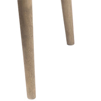 Nali Bedside Nightstand Table, 2 Drawers, Sandblasted Washed Ash White Mango Wood, Brass Knobs - UPT-326518