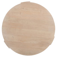 Joana Coffee Table, 35 Inch Round Drum Shape with 3 Legs, Sandblasted Natural Brown Mango Wood - UPT-326653