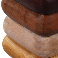Zyra 18 Inch Side End Table, Sculptural Stacked Design, Mango and Acacia Wood Artisanship, Brown  - UPT-326716
