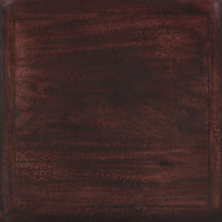 Zyra 18" Side End Table | Sculptural Stacked Design |  Dark Cherry Brown Acacia Wood - UPT-326717