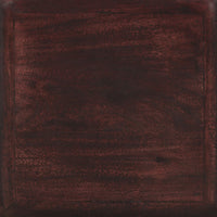 Zyra 18" Side End Table | Sculptural Stacked Design |  Dark Cherry Brown Acacia Wood - UPT-326717