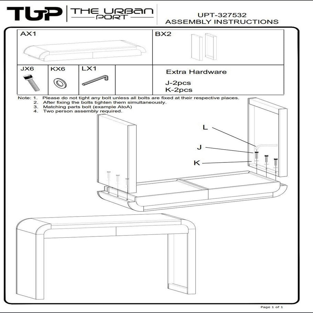 Arlow Console Table | 43" Wide Top | Handcrafted Natural Brown Acacia Wood | Dual Drawer Storage - UPT-327532