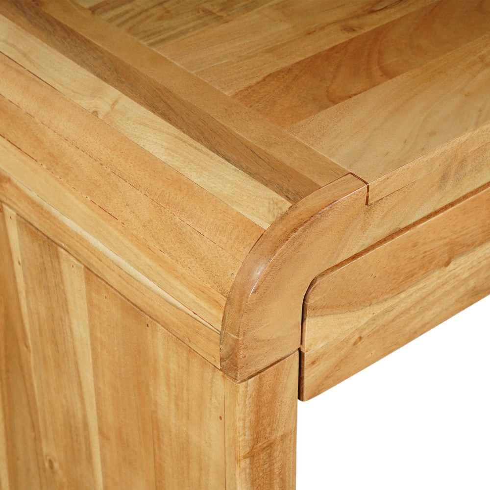 Arlow Console Table | 43" Wide Top | Handcrafted Natural Brown Acacia Wood | Dual Drawer Storage - UPT-327532