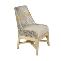 Avira Set of 2 Dining Chairs | Handcrafted Mango Wood | Cotton Rope Weaving | Beige Cushion - UPT-327533-2