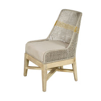 Avira Set of 2 Dining Chairs | Handcrafted Mango Wood | Cotton Rope Weaving | Beige Cushion - UPT-327533-2