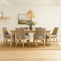 Avira Set of 2 Dining Chairs | Handcrafted Mango Wood | Cotton Rope Weaving | Beige Cushion - UPT-327533-2