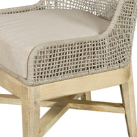 Avira Set of 2 Dining Chairs | Handcrafted Mango Wood | Cotton Rope Weaving | Beige Cushion - UPT-327533-2
