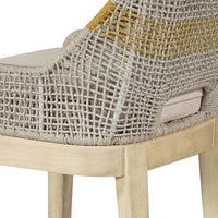 Avira 30 Inch Set of 2 Barstool Chairs | Handcrafted Mango Wood | Cotton Rope Weaving | Beige Cushion  - UPT-327534-2