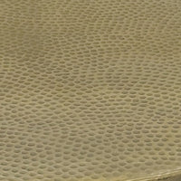 Arden Coffee Table | Round Hammered Metal Top | Mango Wood Base| Antique Brass - UPT-327664