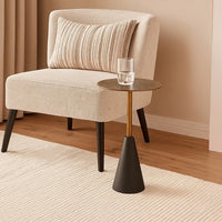 Zavra 21.5" Side End Drink Table | Aluminum Cast Craftmanship I Antique Brass with Crocodile Pattern - UPT-327666