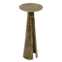 Arvyn 24" Side End Drink Table | Aluminum Cast Craftmanship I Antique Brass | Embossed Textured Finish - UPT-327668