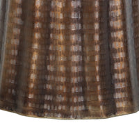 Liora 19" Side End Table | Handcrafted Bronze-Finish Aluminum | Hammered Round Design - UPT-327669