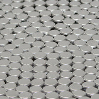 Eve 32" Coffee Table | Silver Metallic Beads Studded Pattern | Nickel Coated Iron Frame - UPT-327670