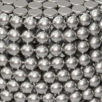 Eve 18" Side End Table | Silver Metallic Beads Studded Pattern | Nickel Coated Iron Frame - UPT-327671