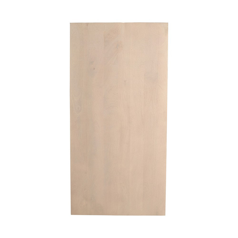 Wilhelm Coffee Table | 48" Curved Rectangular | Whitewash Mango Wood - UPT-329068
