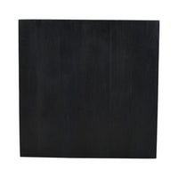 Joanie Coffee Table | 36" Square Top | Handcrafted Matte Black Mango Wood | Rounded Drum Base - UPT-329069