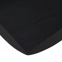 Joanie Coffee Table | 36" Square Top | Handcrafted Matte Black Mango Wood | Rounded Drum Base - UPT-329069