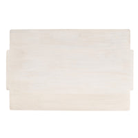 Joanie Coffee Table | 45" Rectangular Biscotti White Handcrafted Mango Wood | Solid Asymmetric Base - UPT-329070