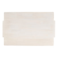 Joanie Coffee Table | 45" Rectangular Biscotti White Handcrafted Mango Wood | Solid Asymmetric Base - UPT-329070