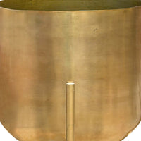 Aira Set of 2 Planters | 19, 22" Tall | Foldable Metal Stand | Antique Brass Finish - UPT-331894