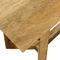 Nina Console Table | 48" Rectangular Top | Open Frame with Trestle Base | Natural Brown Mango Wood - UPT-332347