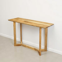 Nina Console Table | 48" Rectangular Top | Open Frame with Trestle Base | Natural Brown Mango Wood - UPT-332347