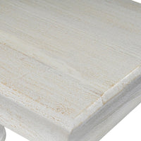 Sofa Console Table, 42 Inch Top, Sandlasted Washed White Mango Wood, Turned Pillar Legs - UPT-332348