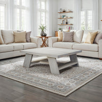 Aya 40" Square Coffee Table | Biscotti White Mango Wood | Bold Angled Legs - UPT-332349