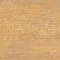 Sofa Console Table, 47 Inch Raised Edge Oval Shape Tray Top, Sandblasted Natural Brown Mango Wood - UPT-332350
