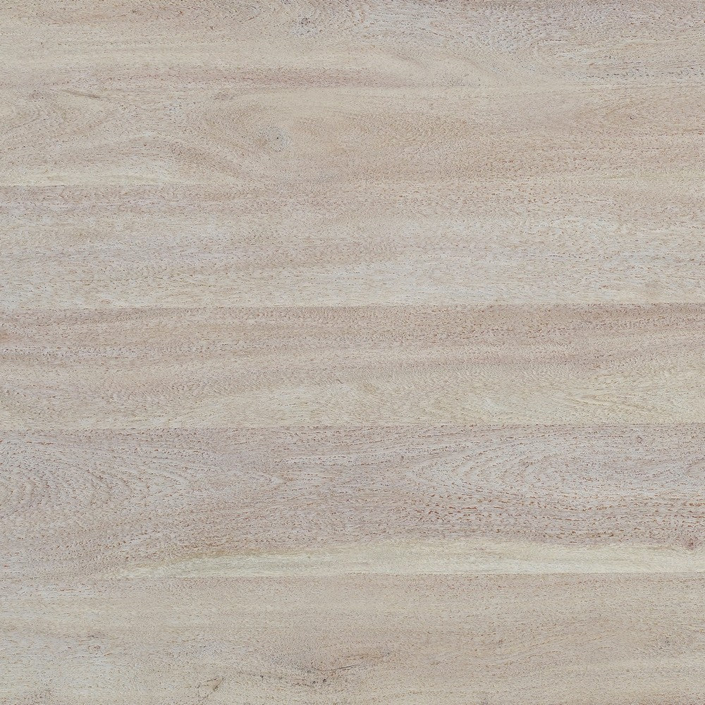 Nira Coffee Table | 48 Inch Rectangular Top | Handcrafted Washed White Acacia Wood | Panel Leg Base - UPT-332353