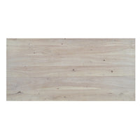 Nira Coffee Table | 48 Inch Rectangular Top | Handcrafted Washed White Acacia Wood | Panel Leg Base - UPT-332353