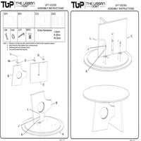 Kali Coffee Table | 27" Natural Round Marble Tabletop | Dark Brown Mango Wood Sculptural Base - UPT-332355