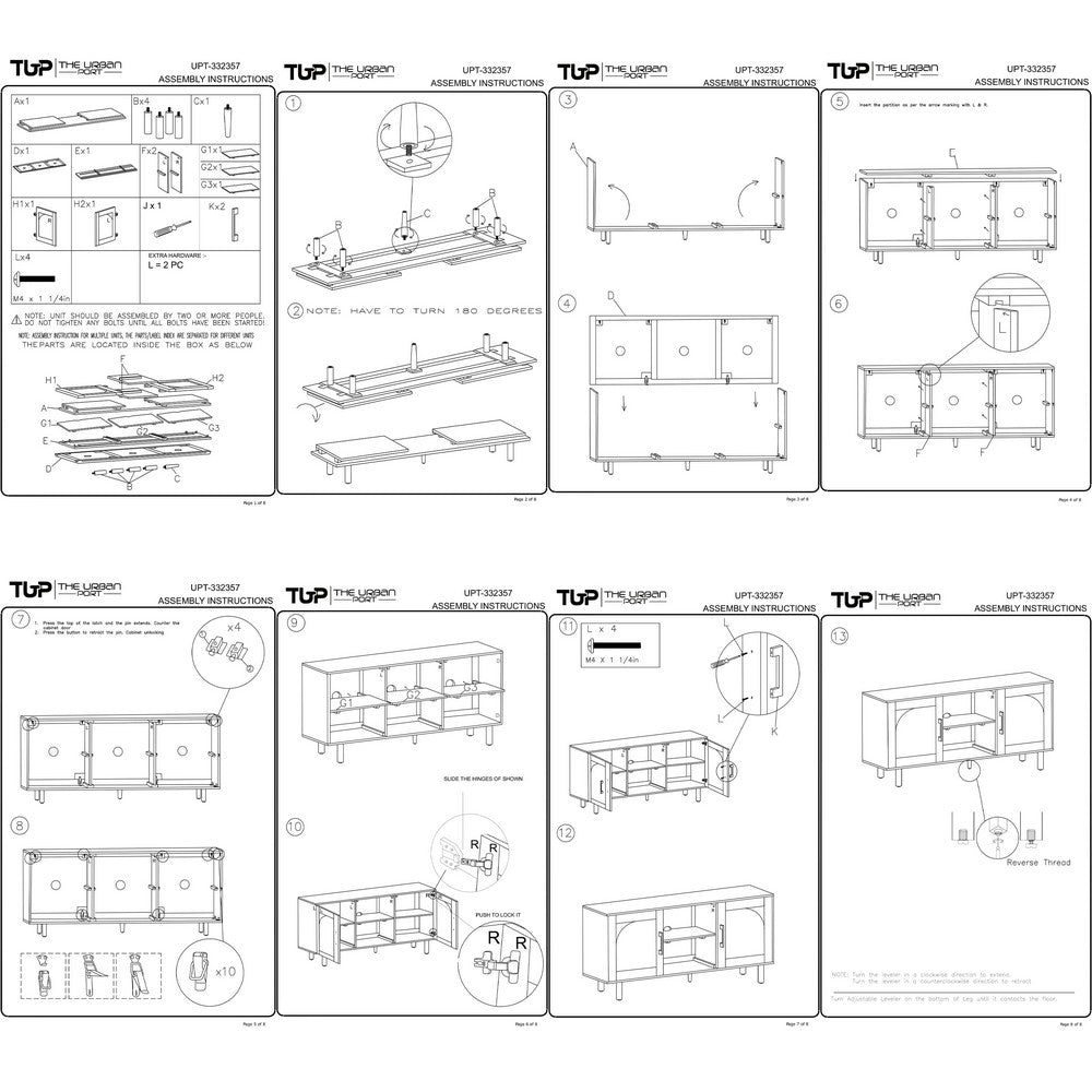 64 Inch James Adway Accent Cabinet In Natural Brown - UPT-332357