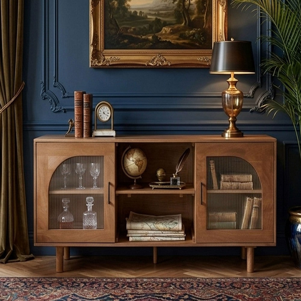 64 Inch James Adway Accent Cabinet In Natural Brown - UPT-332357