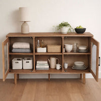 64 Inch James Adway Accent Cabinet In Natural Brown - UPT-332357