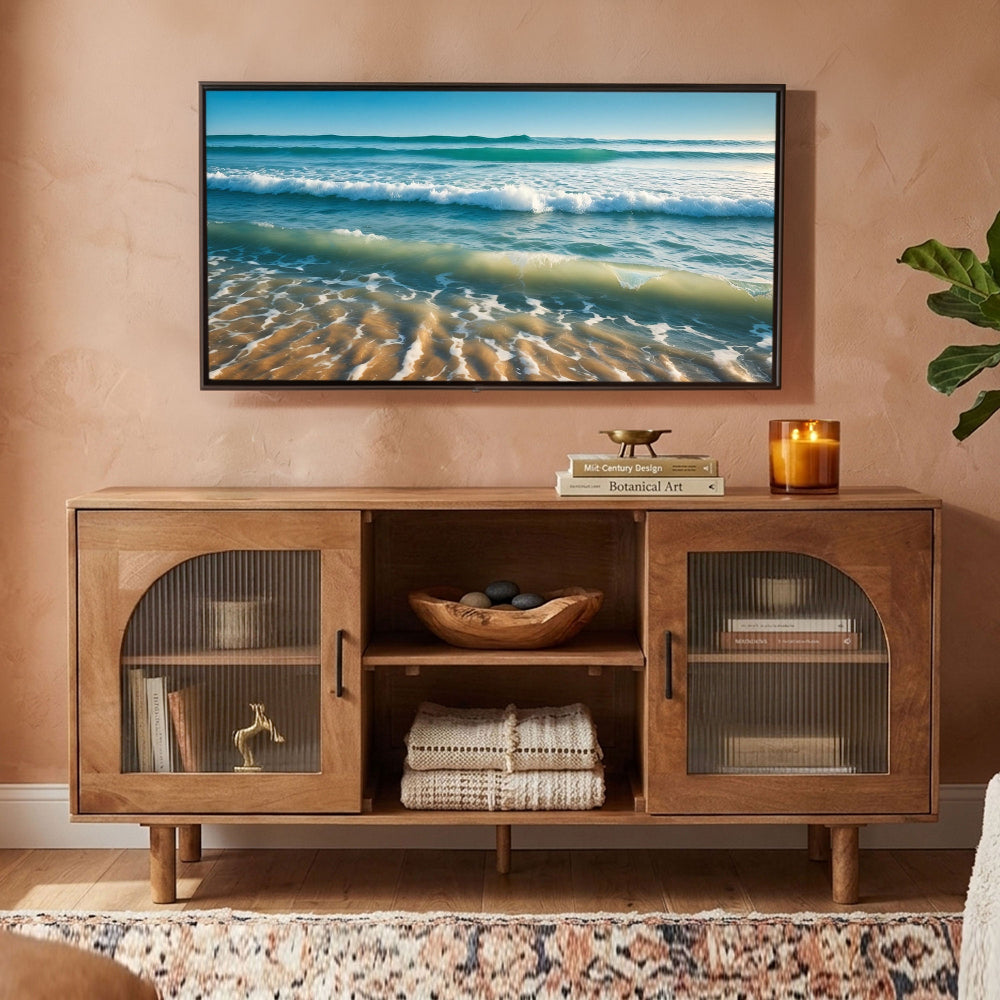 64 Inch James Adway Accent Cabinet In Natural Brown - UPT-332357