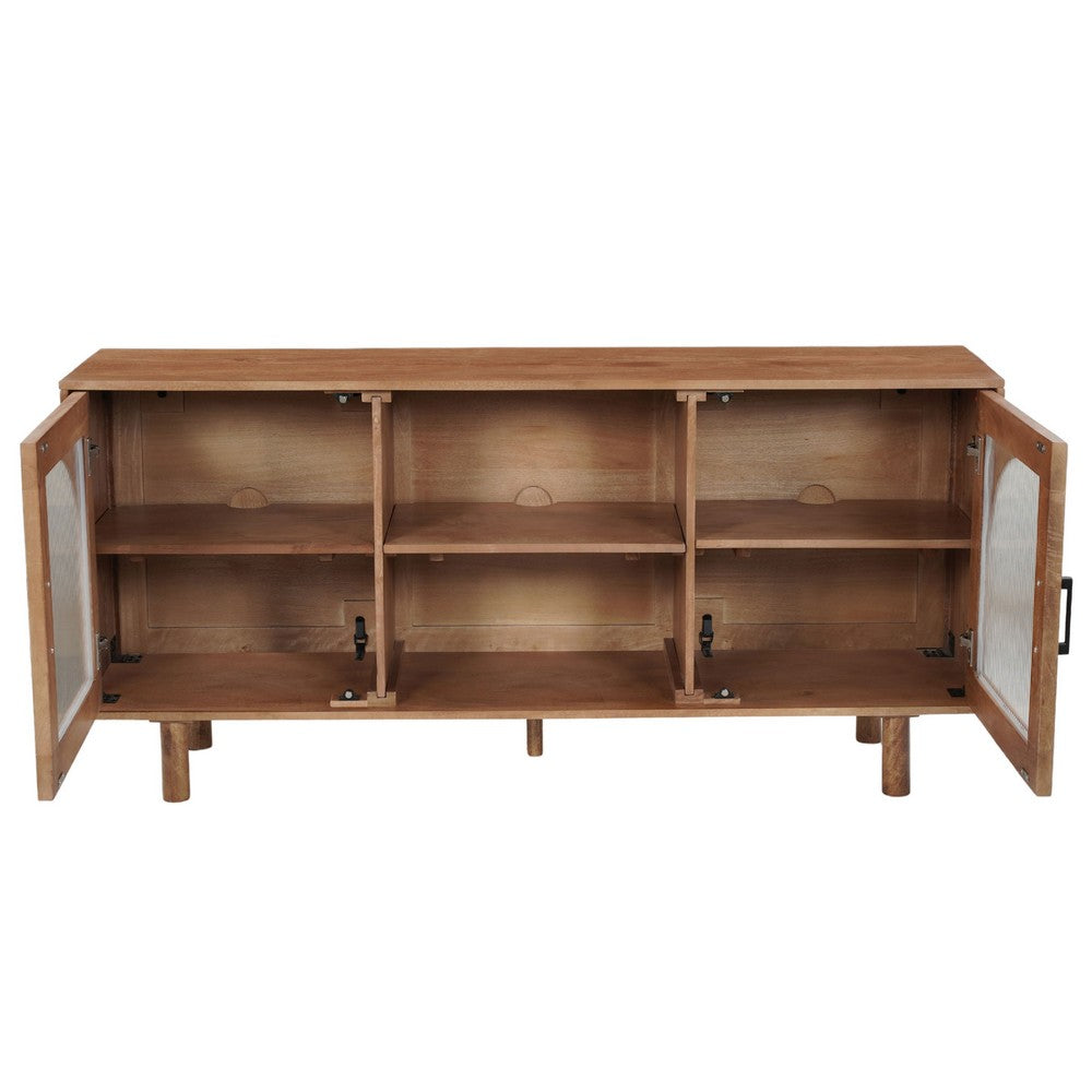 64 Inch James Adway Accent Cabinet In Natural Brown - UPT-332357