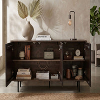 64 Inch Cosmo James Adway Accent Cabinet In Natural Brown - UPT-332358