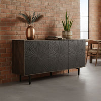 64 Inch Cosmo James Adway Accent Cabinet In Natural Brown - UPT-332358