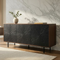 64 Inch Cosmo James Adway Accent Cabinet In Natural Brown - UPT-332358