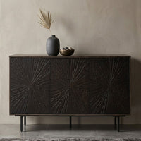 64 Inch Cosmo James Adway Accent Cabinet In Natural Brown - UPT-332358