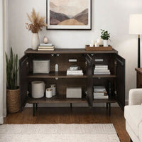 64 Inch Cosmo James Adway Accent Cabinet In Natural Brown - UPT-332358