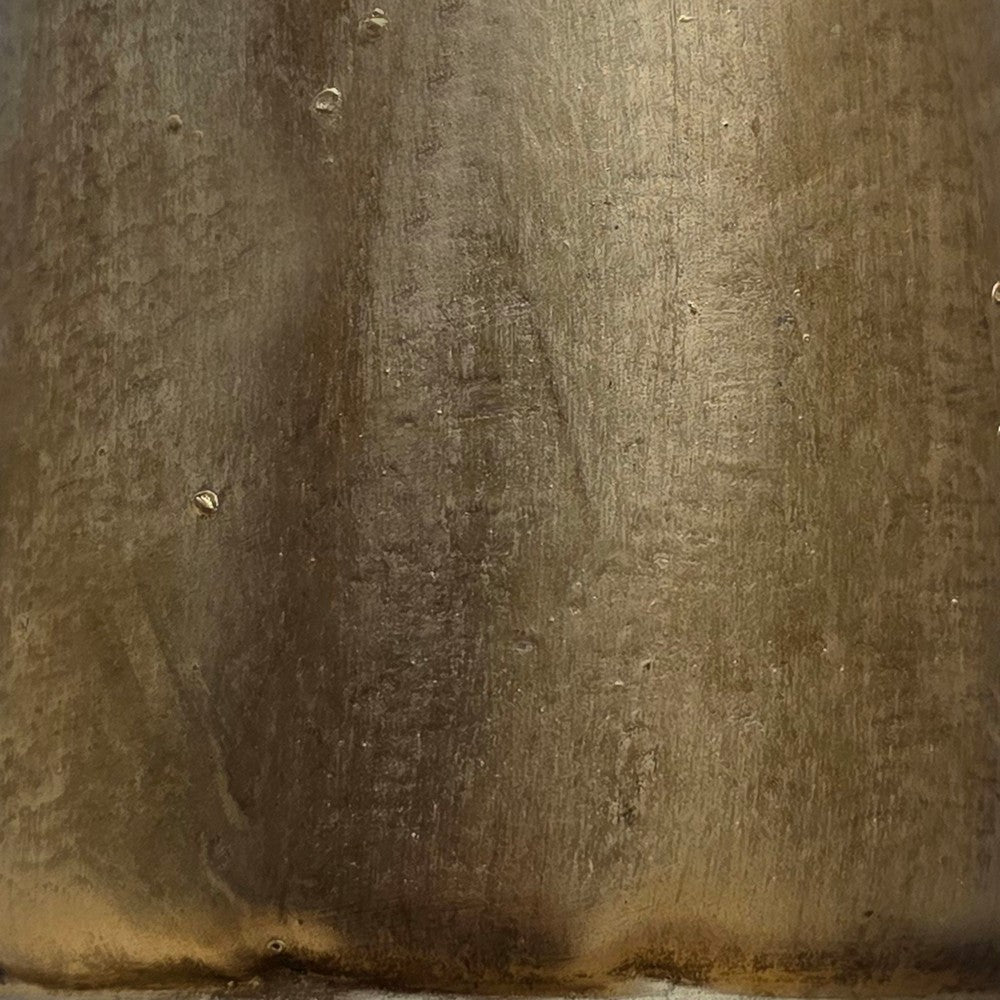 Zaira Decorative Iron Cow Bells Set of 3 | Cylindrical | Antique Gold Finish| Jute Hanging Rope | 20, 15, 12 Inches - UPT-332559