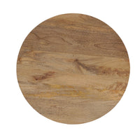 Nina 18.5" Round Handcrafted Side End Table | Natural Brown Mango Wood - UPT-333316