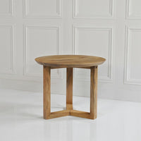 Nina 18.5" Round Handcrafted Side End Table | Natural Brown Mango Wood - UPT-333316