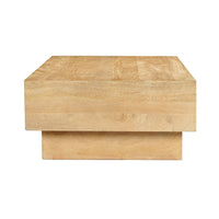 Elias Coffee Table | 42" Rectangular Top | Sandblasted Natural Brown Mango Wood | Wood Sustainably Harvested - UPT-333317