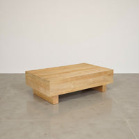 Elias Coffee Table | 42" Rectangular Top | Sandblasted Natural Brown Mango Wood | Wood Sustainably Harvested - UPT-333317