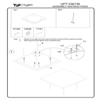 Taro Coffee Table | 24 Inch Square Taupe Brown Real Marble Top | Black Metal Legs - UPT-336138